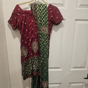 Indian Salwaar (leggings) - Kurta (tunic) set with dupatta (scarf)